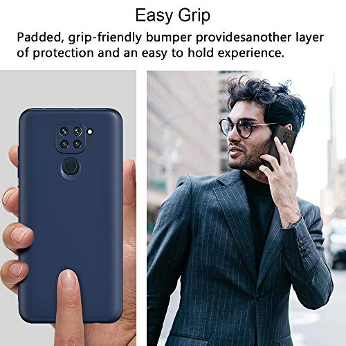 ivoler 10 x Funda para Xiaomi Redmi Note 9, Ultra Fina Carcasa Silicona TPU Protector Flexible Funda (Negro, Gris, Azul Oscuro, Azul Cielo, Azul, Verde, Rosa, Rojo, Amarillo, Marrón)