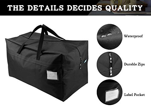 iwill createpro Bolsa de Almacenamiento para árboles de Navidad, Adornos para Festivales Contenedor de Almacenamiento para Fiestas navideñas, 100L, Negro