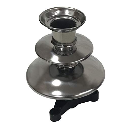 Jago Fuente de Chocolate de 3 Pisos - 60W, Torre de Acero Inoxidable de Altura 24,5cm, Capacidad 400g, Color a Elegir - Fondue Eléctrica con Niveles (Rojo)