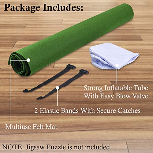 Jaques of London Puzzle Inflable Roll Upto 1500 Pcs - Tapete Puzzle con Paño Plegable - Rompecabezas Rompecabezas Roll Up con Material de Baize de Cierre Fácil ...