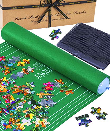 Jaques of London Puzzle Inflable Roll Upto 1500 Pcs - Tapete Puzzle con Paño Plegable - Rompecabezas Rompecabezas Roll Up con Material de Baize de Cierre Fácil ...