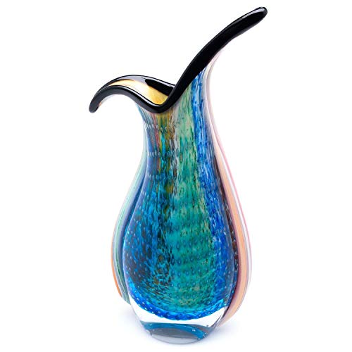 Jarrón de Cristal - Estilo Murano Antiguo - 30 cm, 2 kg