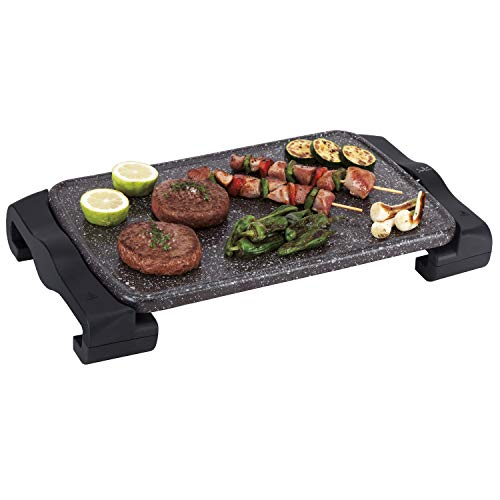 Jata GR669 Plancha de Asar de Terracota Superficie 46 x 28 cm que No se raya Para Cocinar Carnes y Pescados Fabricada Artesanalmente en España