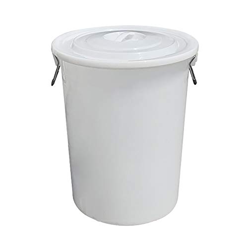 JB-Shuixiang Cubo De Plástico con Tapa Engrosamiento Hogar Industrial Almacenamiento De Agua Contenedor Gran Capacidad Barril De Vino (Color : White, Size : 60L)