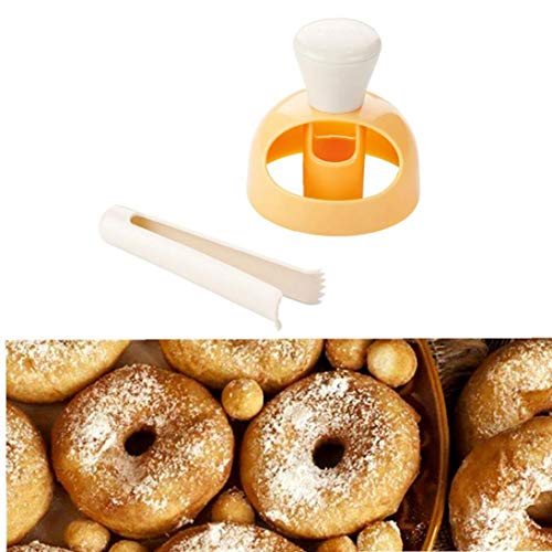 JBNS El Moho 1pc Rosquilla con Sumergir Alicates Bricolaje Dona Cortador De La Galleta del Molde Sello Postres Cortador Donut Molde del Fabricante De La Herramienta Hornada De La Cocina