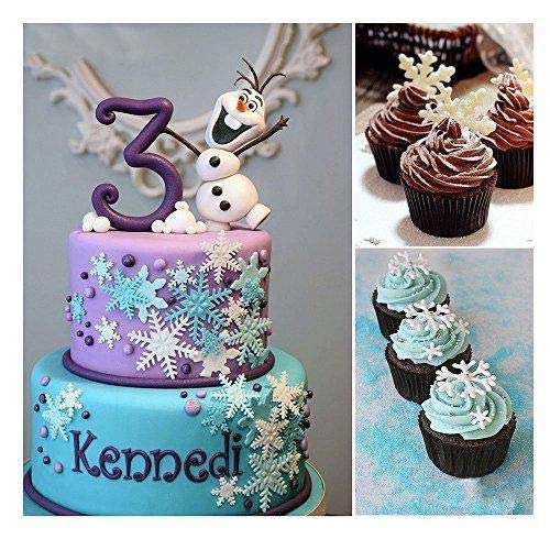 Jeffyo 3 Stã ¼ Ck Copo de Nieve Lares Terrassen con impresión Sello mazapán Fondant Tartas Decoración para Tartas Pasteles Hornear