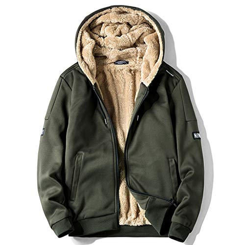 JiaMeng-ZI Ropa de Moda Color SóLido Pelusa Cálido y Cómodo Sudaderas con Capucha Espesar Fabric Otoño Invierno Hoodie Abrigo de Manga Larga Casual Sweatshirts Chaqueta Jacket