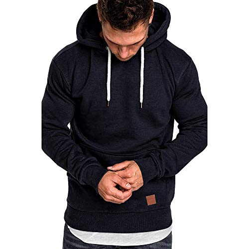 JiaMeng-ZI Ropa para Hombre Color SóLido Casual Sudaderas con Capucha Otoño Invierno Espesar Fabric Mantener Caliente Hoodie Deporte Outwear Hoodie Pullover Sweat Hood Sweatshirt