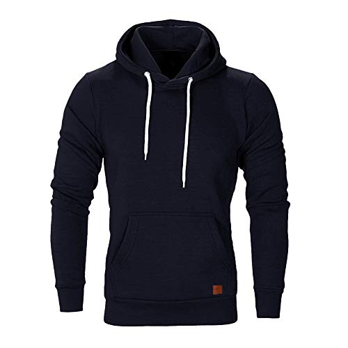 JiaMeng-ZI Ropa para Hombre Color SóLido Casual Sudaderas con Capucha Otoño Invierno Espesar Fabric Mantener Caliente Hoodie Deporte Outwear Hoodie Pullover Sweat Hood Sweatshirt