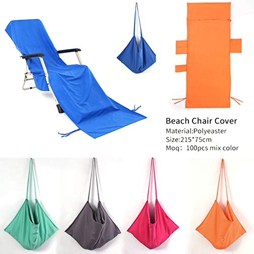 JIESD-Z - Funda para toalla de piscina, toallas de almacenamiento con bolsillos para tumbona, tumbona, silla de vacaciones, piscina, hotel, playa, exteriores, chaise, verde claro