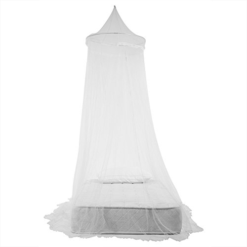 Jingyi Anti-Mosquito Mosquitera, Hermoso Encaje con Dosel de Malla Fina para la Cama de Las niñas, Hermoso Dormitorio de Color Hotel para el hogar para el Dormitorio de la niña(White)