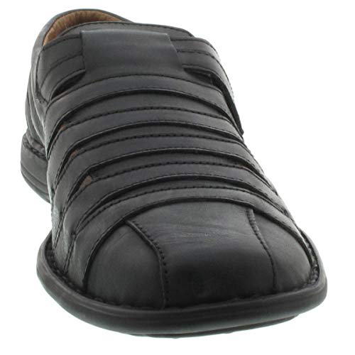 Josef Seibel 3320072713 Steven - Zapato de piel para hombre, sandalias, sandalias de panadería, plantilla extraíble, suela de goma, ligera, flexible, duradera, color Negro, talla 49 EU