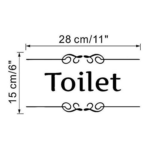 Josopa Extraíble Impermeable Lavabo Señal Baño Baño Puerta Muestra DIY Pegatinas de Pared Decoración Calcomanías