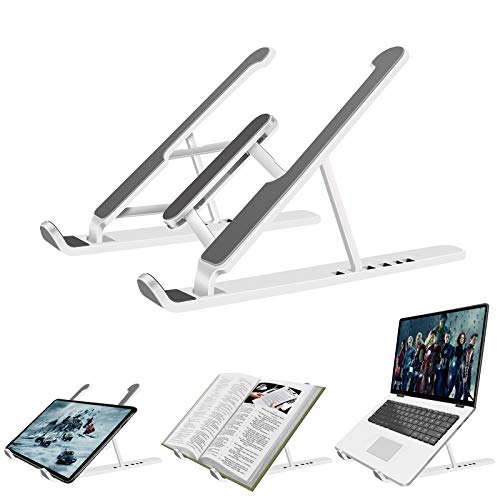 JPARR Soporte Portátil Plegable, Soporte para Computadora Netbooks de Ventilado, Soporte para Laptop Adjustable de Múltiples Ángulos,para Laptops/Teléfonos Móviles/Tabletas/Kindles/Nintendo