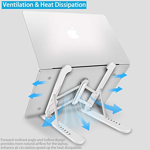 JPARR Soporte Portátil Plegable, Soporte para Computadora Netbooks de Ventilado, Soporte para Laptop Adjustable de Múltiples Ángulos,para Laptops/Teléfonos Móviles/Tabletas/Kindles/Nintendo