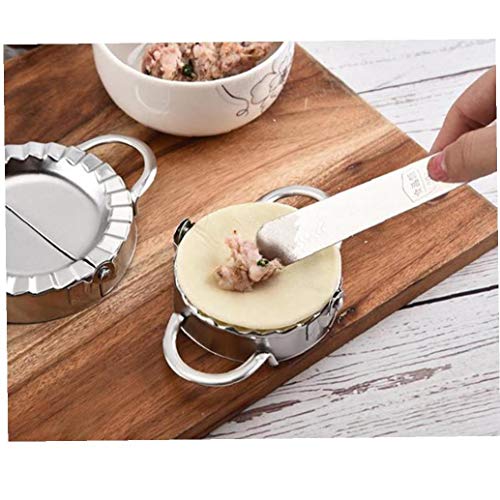 JRXyDfxn 6 PC/Acero Inoxidable Juego de Bolas de Masa hervida Fabricante de wonton del Molde del Molde de Masa hervida con la Masa de pastelería Cortador de Herramientas Accesorios de Cocina