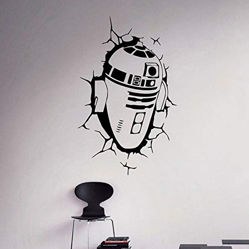 jtxqe Robot Robot Roto De Pared/Pegatinas para Pared De Minie Vinilos Decorativos Personalizados Pegatinas De Pared Decorativas 3D 42X67Cm