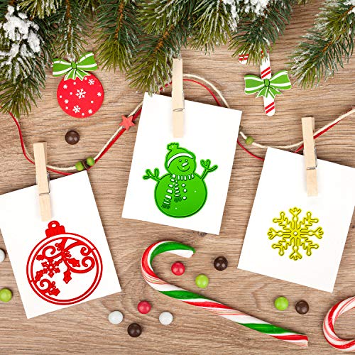 Juego de 8 Troqueles de Navidad Plantillas de Metal de Navidad 3D Troqueles de Muñeco de Nieve Copo de Nieve Ciervo para Manualidades Navideños, Scrapbooking, Hacer de Tarjetas