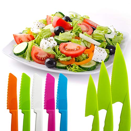 Juego de cuchillos de cocina de 10 paquetes, cuchillos de cocina YuCool con tablas de cortar para niños y adultos -Multi colores