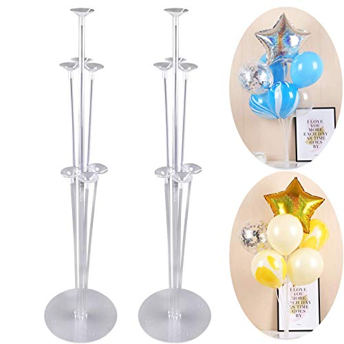 Juego de Soporte Palos de Globos, Clear Balloon Stand Kit | Mesa Soporte de Escritorio Globo Decoración para Fiesta de cumpleaños Boda Fiesta Evento (2)