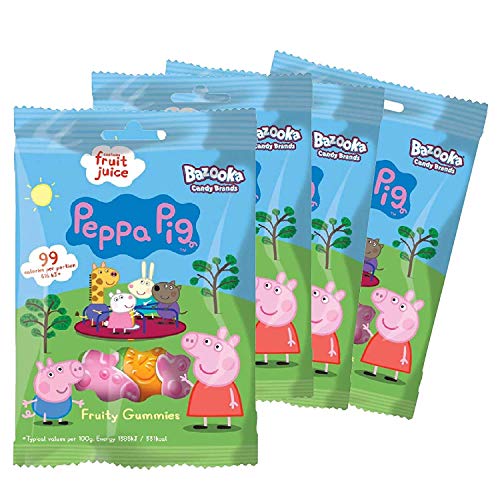 JuniorToys Peppa Pig Set de Regalo con Fiambrera Caja Almuerzo y 3 Bolsas Gomas de Frutas Peppa Wutz