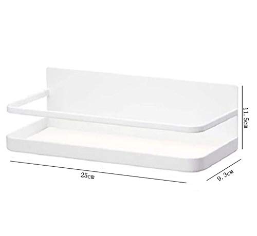 JUNSHUO Magnético Especias Estante para Frigorífico, Estante de Almacenamiento para Pared, Organizador de Condimento para Cocina, la Absorción en Frigoríficos y Superficies de Metal (Blanco)