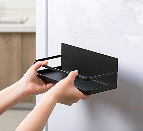 JUNSHUO Magnético Especias Estante para Frigorífico, Estante de Almacenamiento para Pared, Organizador de Condimento para Cocina, la Absorción en Frigoríficos y Superficies de Metal (Blanco)