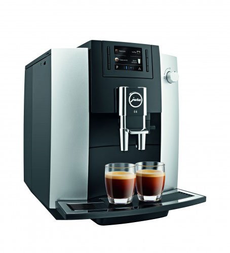 JURA E6 Platina Independiente Máquina espresso Negro, Platino 1,9 L 16 tazas Totalmente automática - Cafetera (Independiente, Máquina espresso, 1,9 L, Molinillo integrado, 1450 W, Negro, Platino)