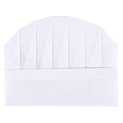 Juvale Sombreros de chef desechables de papel blanco (paquete de 24) - Ajustable - 20-22 pulgadas en circunferencia