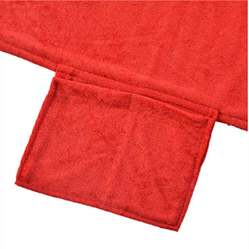 JYL Beach Towel Beach Chair Cover Funda de Microfibra Lounge Lounge con Bolsillos de Almacenamiento Laterales para Piscina, Tumbona, Hotel, Vacaciones, 73X210cm (Rojo)