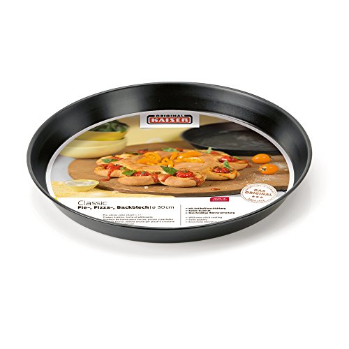 Kaiser Delicious Bandeja Redonda para Horno, Negro, 32x32x5 cm