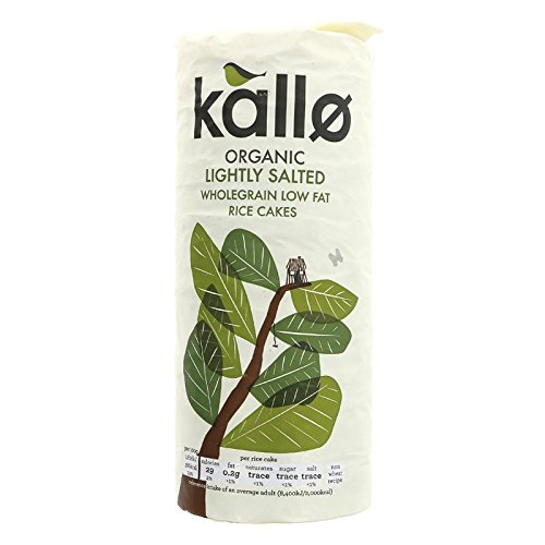 Kallo Ligeramente Salada Integrales Pasteles De Arroz 130G (Paquete de 2)