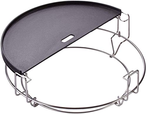 Kamado Joe bj-hcigriddle Big Joe Media Luna de Hierro Fundido Plancha Reversible