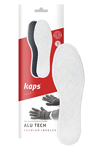 Kaps PLANTILLAS DE INVIERNO DE LANA Con Capa Aislante de Aluminio y Carbón Activado para Botas, Zapatos, Plantillas de Repuesto para Hombre y Mujer, Plantillas Interiores para Invierno (M9-43)