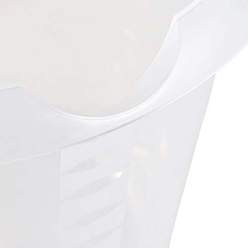 Keeeper Cubo con escala de medida integrada y asa ergonómica, 10 l, Mika, Transparente