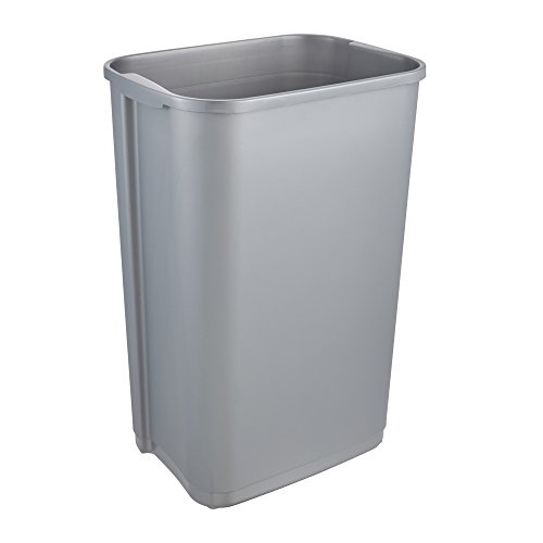 keeeper Cubo de Basura con Tapa Basculante, 50 l, Swantje, Plateado