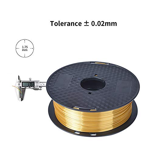 KEHUASHINA Filamento PLA Silk seda de 1.75 mm para impresora 3D - 1kg de bobina - Accesorio de impresora 3D. Material de impresión 3D (Oro)