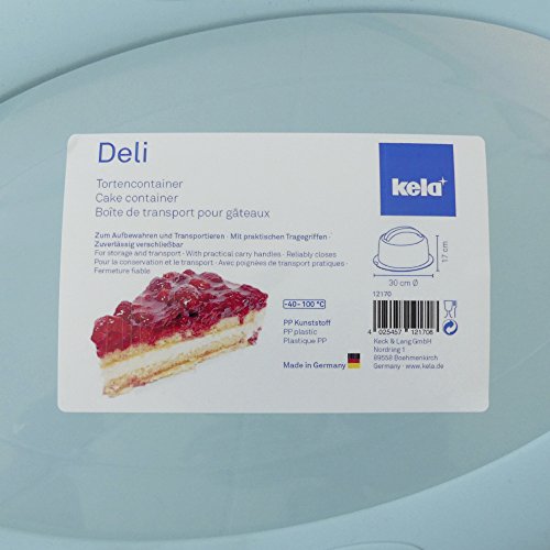 kela Tarta Contenedor, Deli, plástico, 312170, Color Azul Pastel