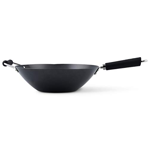 Ken Hom WKH431041 Wok, Color Negro, Acero al Carbono, 31 cm, 4 Pieces