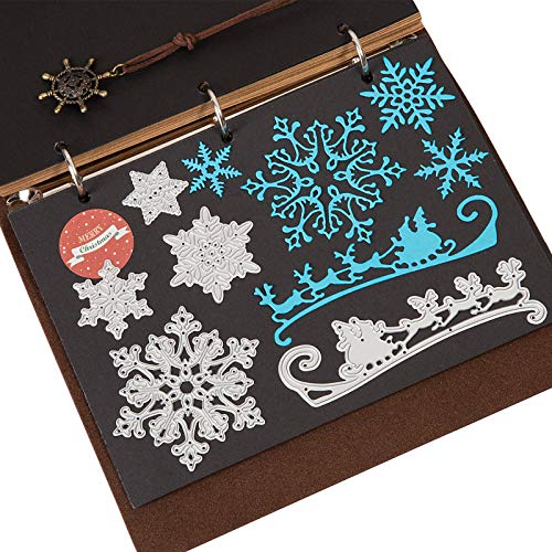 Kesote 9 Troqueles Navidad Troqueles de Corte Metal Troquel Scrapbooking para Álbumes de Recortes Tarjeta Papel Manualidades