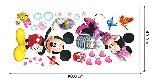 Kibi Pegatinas Infantiles Pared Minnie Pegatinas Decorativas Pared mickey Mouse Stickers Pared Mickey Dormitorio Calcomanias para Niños Pared Calcomanias Mickey