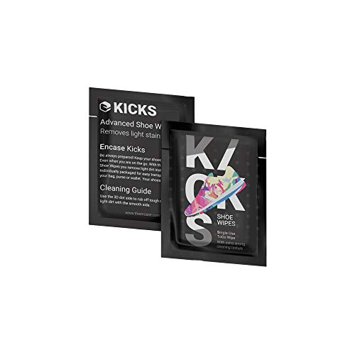 Kicks Shoe Wipes | Sneaker Cleaning Wipes | 36 piezas | Alto Rendimiento Embalado individualmente en caja dispensadora