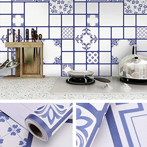 KINLO - Adhesivo para azulejos, azulejos de mosaico, papel pintado para baño y cocina, PVC, decoración de azulejos en el baño