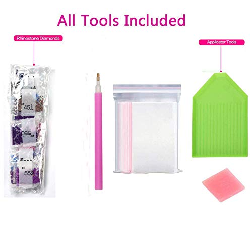 Kit completo para crear un cuadro por números con piedras de cristales brillantes, regalo de manualidades para colgar de la pared y decorar el hogar 11.8×15.7in Cara de tigre