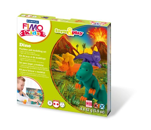 KIT PASTA FIMO KIDS DINOSAURIOS , Modelos/colores Surtidos, 1 Unidad