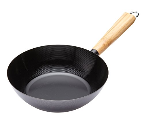 Kitchen Craft Oriental Wok, Acero, Negro, 25 cm