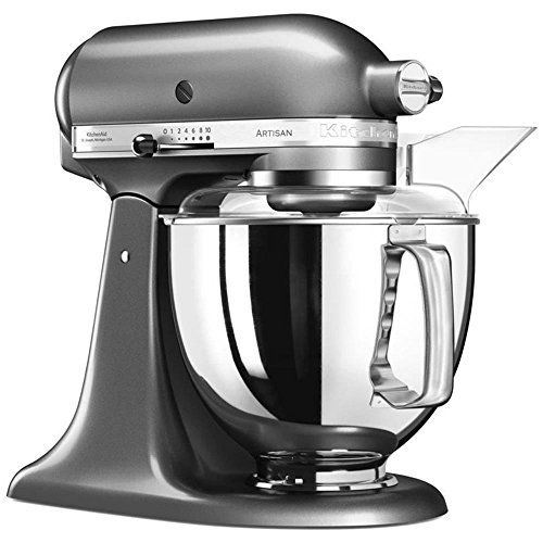 KitchenAid Artisan - Robot de cocina (4,8 L), color plateado