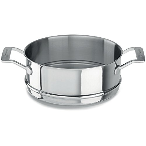 Kitchenaid Cocina al Vapor Uso para Olla, Acero Inoxidable, diámetro 24 cm, Plata, 24 cm