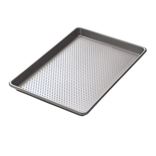 Kitchencraft Chicago metálico profesional perforado antiadherente bandeja de horno, 38 cm x 25 cm (15 "X 10"), color gris