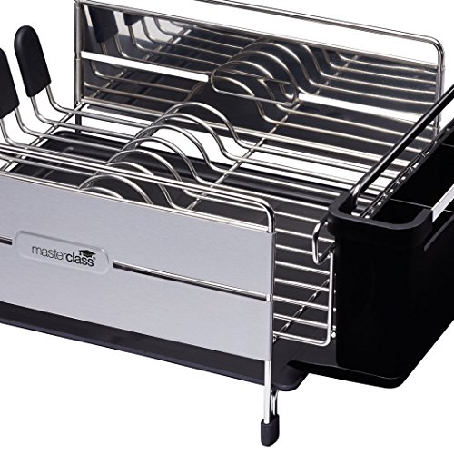 KitchenCraft Master Class - Escurreplatos Horizontal Grande de Acero Inoxidable, 44,5 x 32 x 19,5 cm